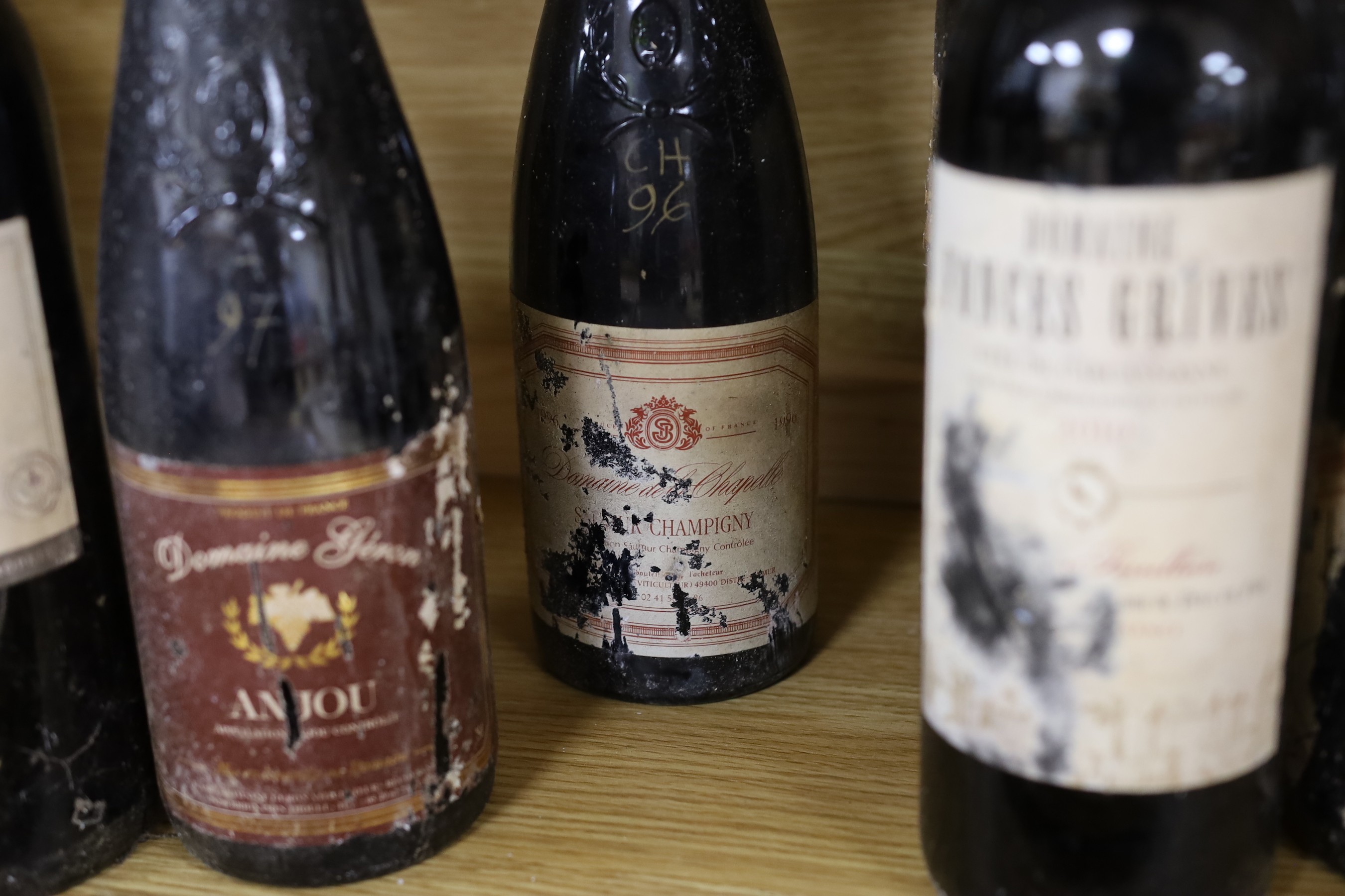 Ten bottles of mixed wines